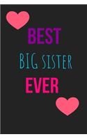 Best Big Sister Ever Blank Lined Journal