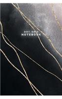 Dot Grid Notebook: Black Gold Watercolor Bullet Journal Notebook Blank Dotted Pages Small, 6 X 9, Planner Sketch Book Diary Soft Cover Women Girls(Bullet Journals)