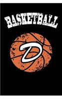 D Monogram Initial Basketball Journal