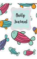 Daily Journal: 7x10, 100 Page, Ruled Daily Journal, Notebook, Diary, Planner, With a Stunning Fish Design Cover