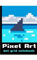 Pixel Art Dot Grid Notebook: 100 Page Double-Sided Dot Grid - Perfect for Drawing 8-Bit Style Art - Create Your Own Gamer Style Adventurer Cube Art - Dots Are 0.2 Inches Apart -