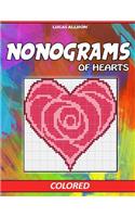 Nonograms of Hearts: Colored Griddlers- Exclusive and High-Quality Japanese Nonograms - Hanjie Griddlers Nonograms