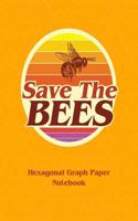 Save The Bees Hexagonal Graph Paper Notebook