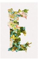 Floral Initials Dot Grid Journal - E: A Fun Notebook to Celebrate Your Favorite Alphabet Letter