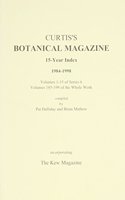 Curtis's Botanical Magazine 15 Year Index 1984 - 1998