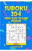 Sudoku: 204 Very Easy to Easy Puzzles(1 204 Sudoku 9x9 Puzzles: Very Easy, Easy)