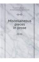 Miscellaneous pieces in prose