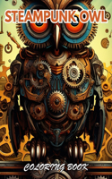 Steampunk Owl Coloring Book