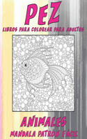 Libros para colorear para adultos - Mandala Patrón fácil - Animales - Pez