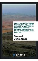 Tables for Ascertaining the Value of Dollars in Sterling, at Any Rate of Exchange Between England and the United States of America, from 95 to 125