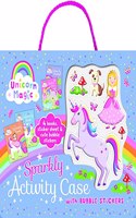 Unicorn Magic Sparkly Activity Case with Bubble Stickers: (Unicorn Magic)