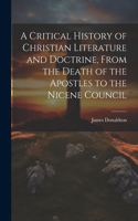 Critical History of Christian Literature and Doctrine, From the Death of the Apostles to the Nicene Council