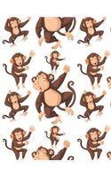 Dancing Monkeys Blank Lined Notebook