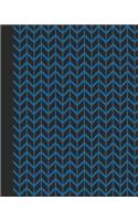 Sketchbook: Geometric Design (Chevron/Blue) 8x10 - BLANK JOURNAL WITH NO LINES - Journal notebook with unlined pages for drawing and writing on blank paper