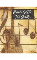 Blank Guitar Tab Sheets: Notebook for Songwriting: 120 page 8" x 10" Easy Journal and Music Songwriting with Blank Sheets and Tab Music