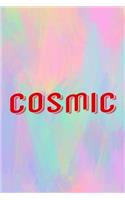 Cosmic: Blank Lined Notebook (80's ) Pastel