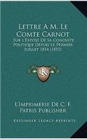Lettre A M. Le Comte Carnot