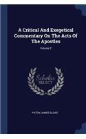 A Critical And Exegetical Commentary On The Acts Of The Apostles; Volume 2