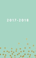 Mint Green With Yellow Dots 2017-2018 Planner