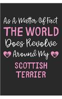 As A Matter Of Fact The World Does Revolve Around My Scottish Terrier: Lined Journal, 120 Pages, 6 x 9, Funny Scottish Terrier Gift Idea, Black Matte Finish (As A Matter Of Fact The World Does Revolve Around My Scottish