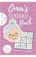 Oma's Sudoku Buch Mittel Schwer 111 Rätsel Mit Lösungen Band 2: A4 SUDOKU BUCH über 100 Sudoku-Rätsel mit Lösungen - mittel-schwer - Tolles Rätselbuch - Gedächtnistraining für Senioren - Geschenkidee deine Oma