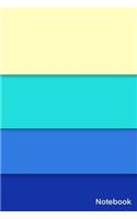 Notebook: Simple And Elegant eye pleasing colorful Notebook Colors: Shalimar-Turquoise-Royal Blue-Torea Bay/Lined and numbred Notebook / Journal Gift, 120 Pag