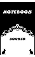 Bocker Notebook: Black and White notebook, Decorative Journal for Bocker Lover: Notebook /Journal Gift, Black and White,100 pages, 6x9, Soft cover, Mate Finish