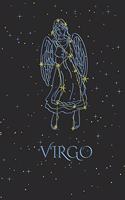 Notebook - Zodiac Sign Virgo: Horoscope Notepad, Astrology Journal, Diary, 120 Pages, blanc Dot Grid, 6" x 9"