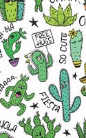 Cute Cactus Doodle: Notebook lined No bleed With 120 Pages Paperback Book Creative Writing Journal (6 x 9) For Cactus Kids and Girls Lovers