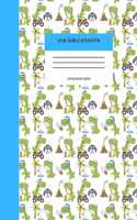 Wide Ruled Notebook Composition Book: Cute Dinosaur Notebook Journal Jurassic Era - Blank Workbook for Boys Teens Kids Students for Home School College for Writing Notes. Series 6