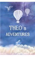 Theo's Adventures: Softcover Personalized Keepsake Journal, Custom Diary, Writing Notebook with Lined Pages