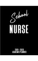 School Nurse Academic Planner: An 18-Month Weekly Calendar - July 2019 - December 2020 (Black Cover)