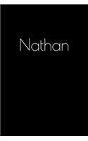 Nathan: Notebook / Journal / Diary - 6 x 9 inches (15,24 x 22,86 cm), 150 pages. Personalized for Nathan.