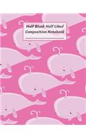 Half Blank Half Lined Composition Notebook