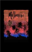 Melbourne: Australian Holiday Christmas Notebook With Lined Wide Ruled Paper For Taking Notes. Stylish Tropical Travel Journal Diary 5 x 8 Inch Soft Cover. For