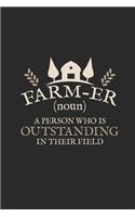 Farm-er: Dotted Bullet Notebook (6" x 9" - 120 pages) Farmers Notebook for Daily Journal, Diary, and Gift