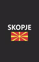 Skopje: Macedonia Flag Country Notebook Journal Lined Wide Ruled Paper Stylish Diary Vacation Travel Planner 6x9 Inches 120 Pages Gift