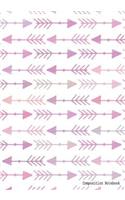 Composition Notebook: Pink Tribal Arrows, Wide Ruled Lined Paper, 200 Page, 7x10 inch