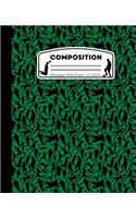 Composition: Soccer Player Green Marble Composition Notebook. Sports Futbol Fan Wide Ruled Book 7.5 x 9.25 in, 100 pages, journal for girls boys, kids, elementar