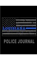 Louisiana Police Journal: Louisiana Thin Blue Line Police Flag Police Field Interview Notebook 8.5x11