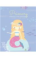 Primary Composition Notebook Grades K - 2 Story Paper: Dashed Midline and Drawing Space School Exercise Book - Draw and Write Journal
