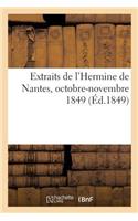 Extraits de l'Hermine de Nantes, Octobre-Novembre 1849