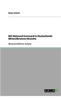 BSC Balanced Scorecard in Deutschlands Mineralbrunnen-Branche
