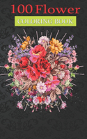 100 Flower Coloring Book