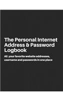The Personal Internet Address & Password Logbook