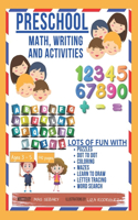 preschool math, writing and activities