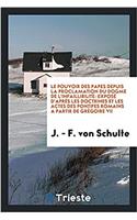LE POUVOIR DES PAPES DEPUIS LA PROCLAMAT