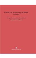 Historical Anthology of Music, Volume II: Baroque, Rococo, and Pre-Classical Music