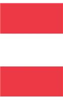 Austria Flag Notebook - Austrian Flag Book - Austria Travel Journal: Medium College-Ruled Journey Diary, 110 page, Lined, 6x9 (15.2 x 22.9 cm)