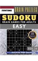 SUDOKU Easy: 300 easy SUDOKU with answers Brain Puzzles Books for Beginners (sudoku book easy Vol.24)(24 Sudoku Book Easy)